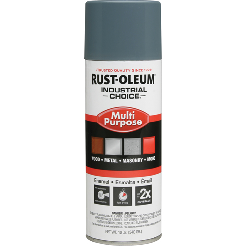 Peinture en a&eacute;rosol &agrave; usages multiples syst&egrave;me 1600 Industrial Choice, Gris machine, Brillant, 12 oz, Canette a&eacute;rosol Helyx Safety & Industrial Supplies