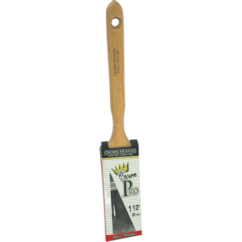 Angular Pro Paint Brush, Poly/Nylon, Wood Handle, 1-1/2" Width Helyx Safety & Industrial Supplies
