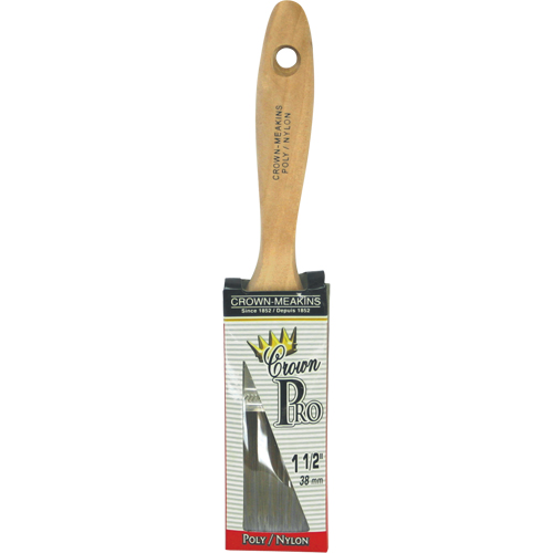 Pinceau droit Pro, Poly/nylon, Manche Bois, Largeur de 1-1/2" Helyx Safety & Industrial Supplies