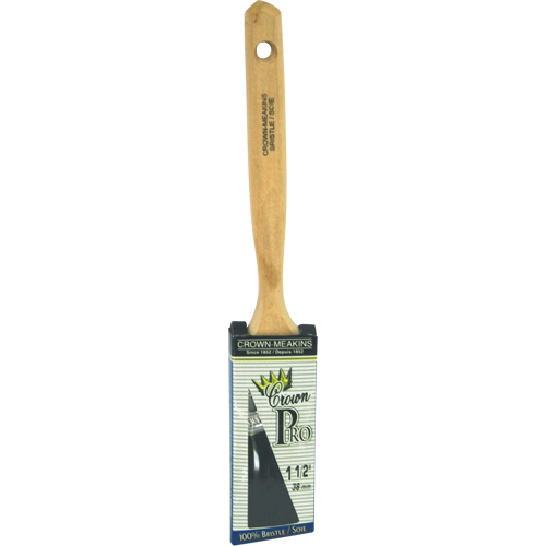 Crown Pro Straight Paint Brush, Bristle, Wood Handle, 1-1/2" Width Helyx Safety & Industrial Supplies