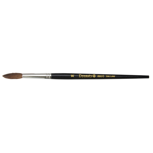 Black Pointed Bristle Artist Brush, 5.7 mm Brush Width, Camel Hair, Wood Handle Helyx Safety & Industrial Supplies