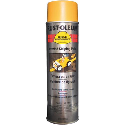 High Performance 2300 System Inverted Striping Spray Paint, Yellow, 18 oz., Aerosol Can Helyx Safety & Industrial Supplies