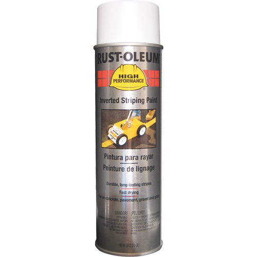 High Performance 2300 System Inverted Striping Spray Paint, White, 18 oz., Aerosol Can Helyx Safety & Industrial Supplies