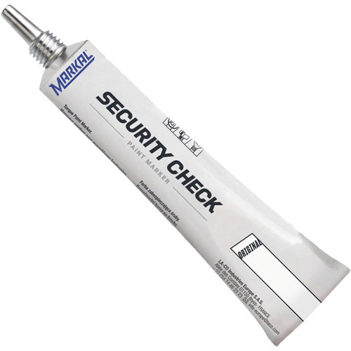 Security Check Paint Marker, 1.7 oz., Tube, White Helyx Safety & Industrial Supplies