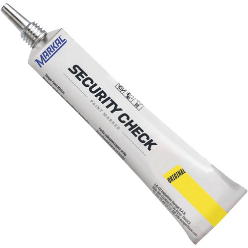 Security Check Paint Marker, 1.7 oz., Tube, Yellow Helyx Safety & Industrial Supplies