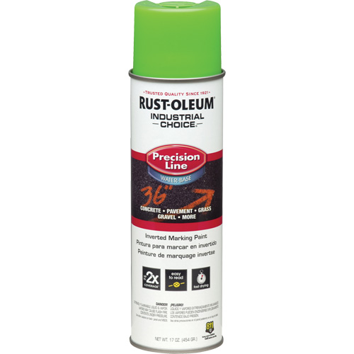 Peinture de marquage lin&eacute;aire de pr&eacute;cision &agrave; base d'eau M1800, 17 oz, Canette a&eacute;rosol Helyx Safety & Industrial Supplies