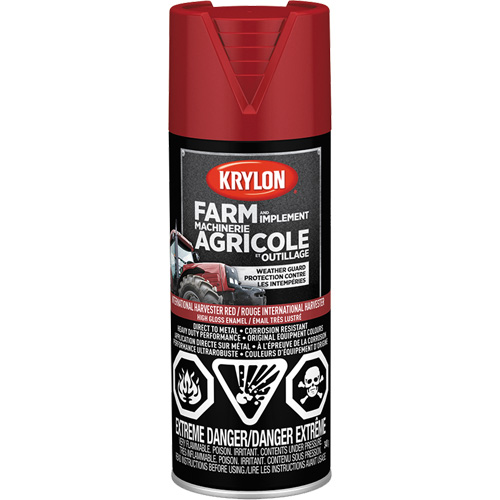 Farm & Implement Spray Paint, International Harvester Red, High-Gloss, 340 g, Aerosol Can Helyx Safety & Industrial Supplies