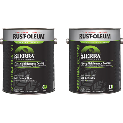 Sierra S60 Water-Based Epoxy Maintenance Coating Kit, Gallon, Blue Helyx Safety & Industrial Supplies