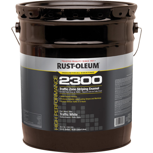Peinture pour traçage de ligne invers&eacute;e Syst&egrave;me 2300 &agrave; haut rendement, Blanc, 5 gal., Seau Helyx Safety & Industrial Supplies