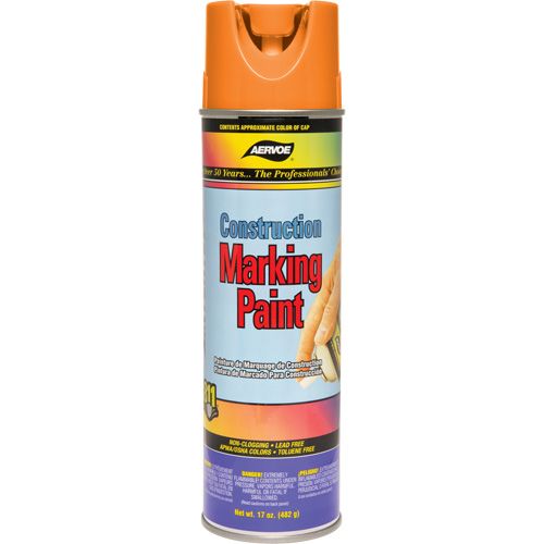 Peinture de marquage de construction, 17 oz, Canette a&eacute;rosol Helyx Safety & Industrial Supplies