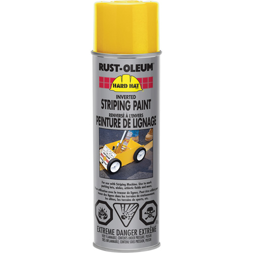 Inverted Striping Paint Spray, Yellow, Aerosol Can Helyx Safety & Industrial Supplies