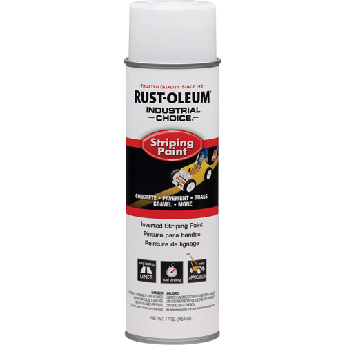 Industrial Choice&reg; S1600 System Inverted Striping Spray Paint, White, 18 oz., Aerosol Can Helyx Safety & Industrial Supplies