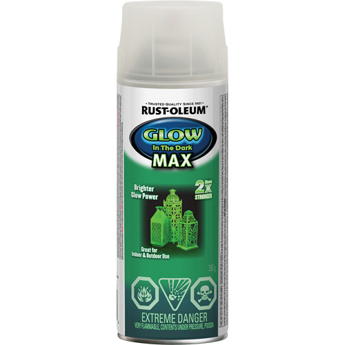 Peinture phosphorescente sp&eacute;cialis&eacute;e Max, Canette a&eacute;rosol, Transparent Helyx Safety & Industrial Supplies