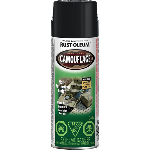 Peinture de camouflage Sp&eacute;cialit&eacute;, Canette a&eacute;rosol, Noir Helyx Safety & Industrial Supplies