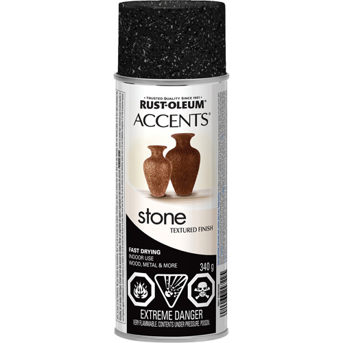 Accents&reg; Stone Creations Spray Paint, Aerosol Can, Black Granite Helyx Safety & Industrial Supplies