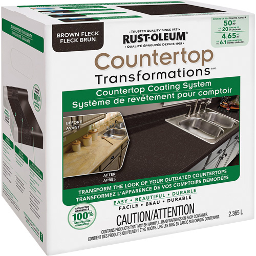 Countertop Transformations&reg; Fleck Countertop Coating System, 2.37 L, Kit, Brown Fleck Helyx Safety & Industrial Supplies