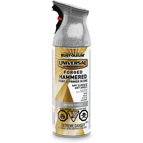 Universal&reg; Paint & Primer In One, Antique Pewter, Hammered, Aerosol Can Helyx Safety & Industrial Supplies
