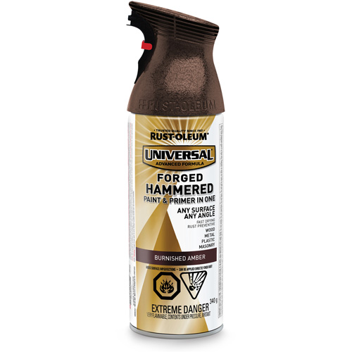 Universal&reg; Paint & Primer In One, Burnished Amber, Hammered, Aerosol Can Helyx Safety & Industrial Supplies