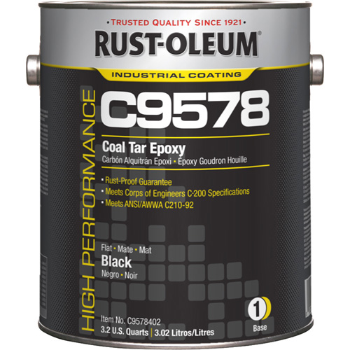 C9578 System Coal Tar High Solids Epoxy Base Component, Black, Gallon Helyx Safety & Industrial Supplies
