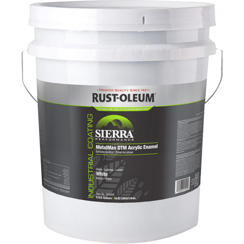 Sierra Performance MetalMax&reg; Plus DTM Acrylic Enamel, 5 gal., Pail, White Helyx Safety & Industrial Supplies