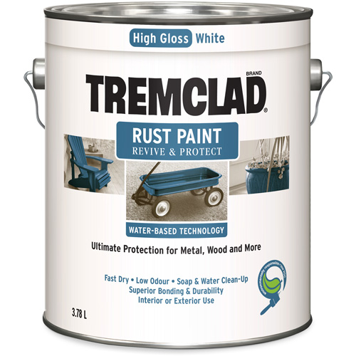 Tremclad&reg; Water-Based Rust Paint, 3.78 L, Gallon, White Helyx Safety & Industrial Supplies