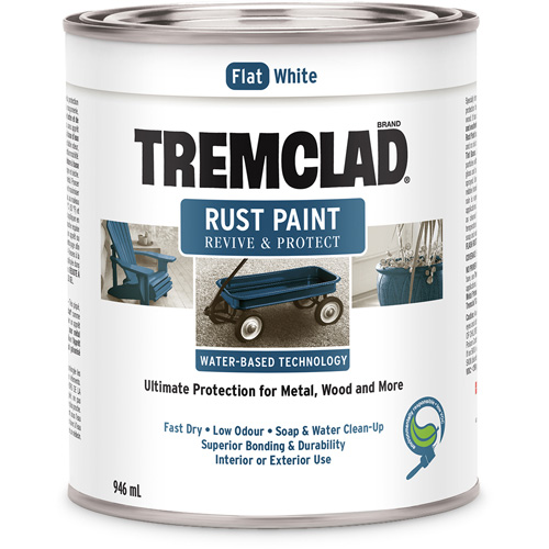 Peinture antirouille &agrave; base d'eau Tremclad, 946 ml, Canette, Blanc Helyx Safety & Industrial Supplies