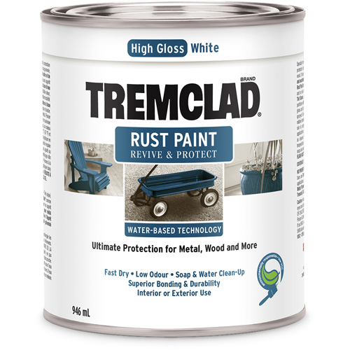 Tremclad&reg; Water-Based Rust Paint, 946 ml, Can, White Helyx Safety & Industrial Supplies