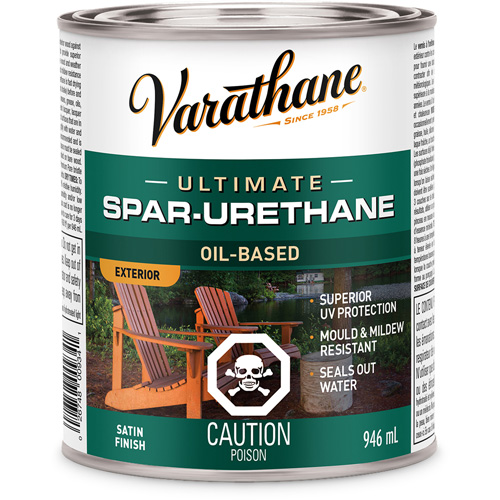 Rev&ecirc;tement &agrave; fini diamant pour bois Varathane, 946 ml, Transparent, Satin Helyx Safety & Industrial Supplies