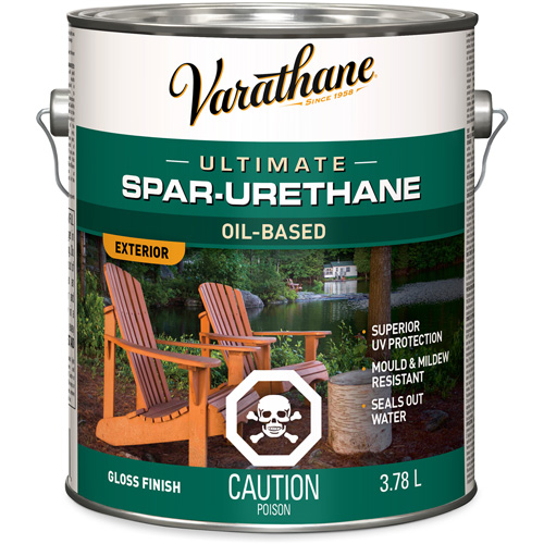 Varathane&reg; Diamond Outdoor Wood Finish, 3.78 L, Clear, Gloss Helyx Safety & Industrial Supplies