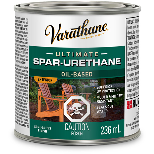 Varathane&reg; Diamond Outdoor Wood Finish, 236 ml, Clear, Semi-Gloss Helyx Safety & Industrial Supplies