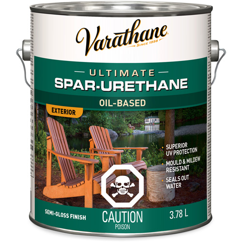 Varathane&reg; Diamond Outdoor Wood Finish, 3.78 L, Clear, Semi-Gloss Helyx Safety & Industrial Supplies