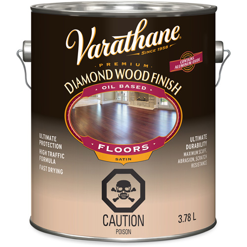 Varathane&reg; Diamond Wood Finish Floors Coating, 3.78 L, Clear, Satin Helyx Safety & Industrial Supplies