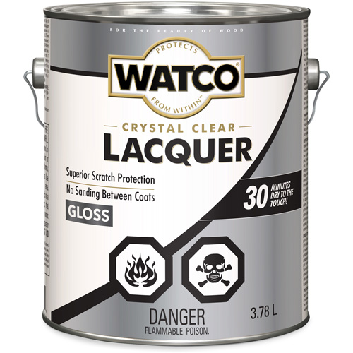 Laque pour bois Watco, 3,78 L, Transparent, Brillant Helyx Safety & Industrial Supplies