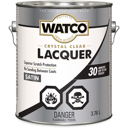 Watco&reg; Lacquer Wood Finish, 3.78 L, Clear, Satin Helyx Safety & Industrial Supplies