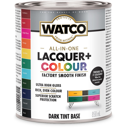 Composant de base fonc&eacute; pour finition laqu&eacute;e + couleur tout-en-un Watco, 946 ml, Base &agrave; teinte fonc&eacute;e, Tr&egrave;s brillant Helyx Safety & Industrial Supplies