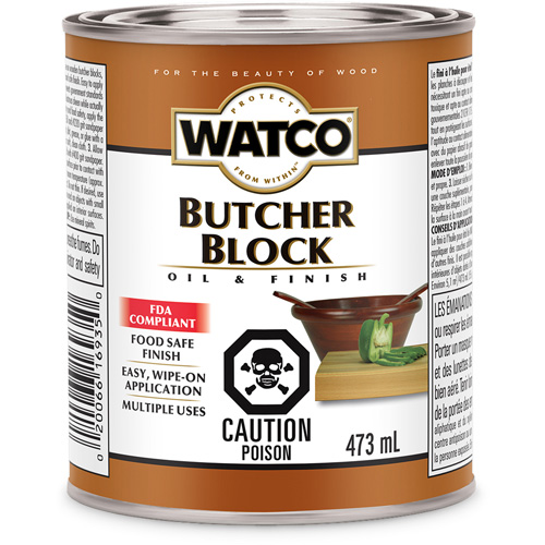 Watco&reg; Butcher Block Oil & Finish, 473 ml, Clear, Transparent Helyx Safety & Industrial Supplies