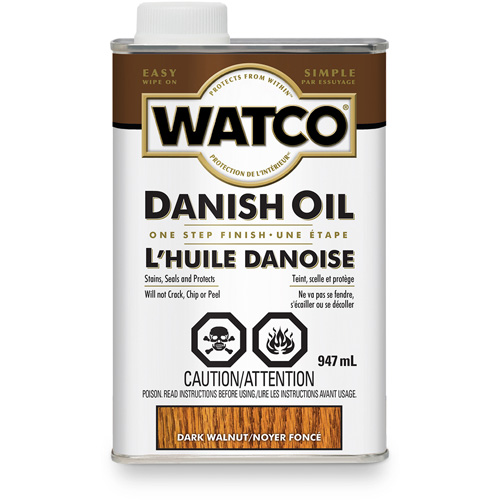Huile danoise Watco, 947 ml, Noyer fonc&eacute;, Transparent Helyx Safety & Industrial Supplies