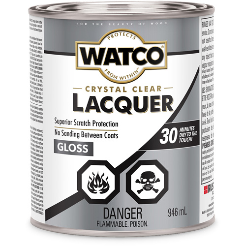 Laque pour bois Watco, 946 ml, Transparent, Brillant Helyx Safety & Industrial Supplies