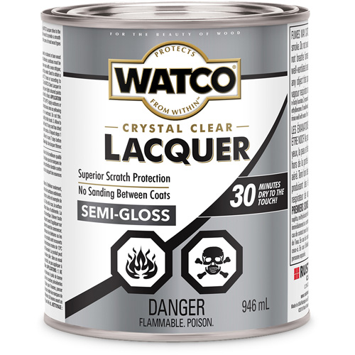 Laque pour bois Watco, 946 ml, Transparent, Semi-brillant Helyx Safety & Industrial Supplies