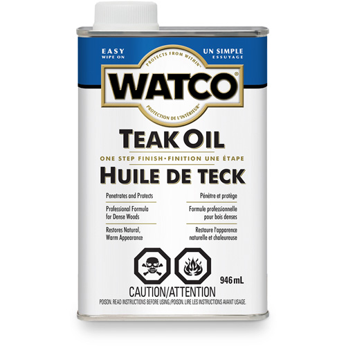 Watco&reg; Teak Oil, 946 ml, Clear, Transparent Helyx Safety & Industrial Supplies
