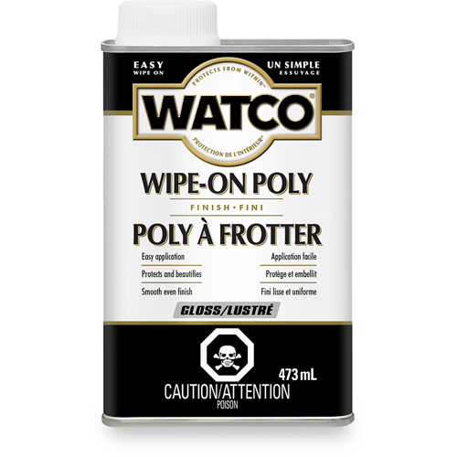 Teinture &agrave; essuyage en poly Watco, 473 ml, Transparent, Brillant Helyx Safety & Industrial Supplies