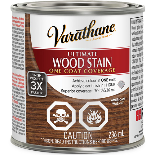 Varathane&reg; Ultimate Wood Stain, 236 ml, American Walnut Helyx Safety & Industrial Supplies