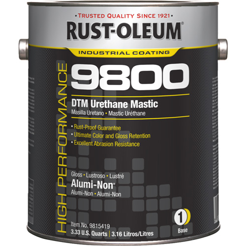 9800 System DTM Urethane Mastic, 1 gal., Alumi-Non, Gloss Helyx Safety & Industrial Supplies