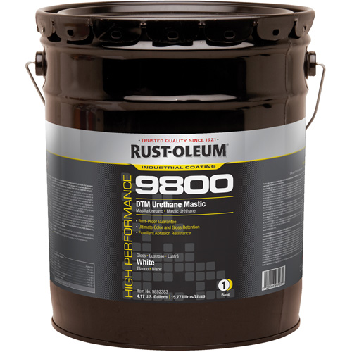 9800 System DTM Urethane Mastic, 5 gal., White, High-Gloss Helyx Safety & Industrial Supplies