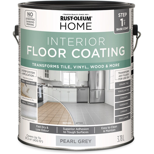 Home Interior Floor Coating System Base Coat, 3.78 L, Water-Based, Very Flat, Grey Helyx Safety & Industrial Supplies