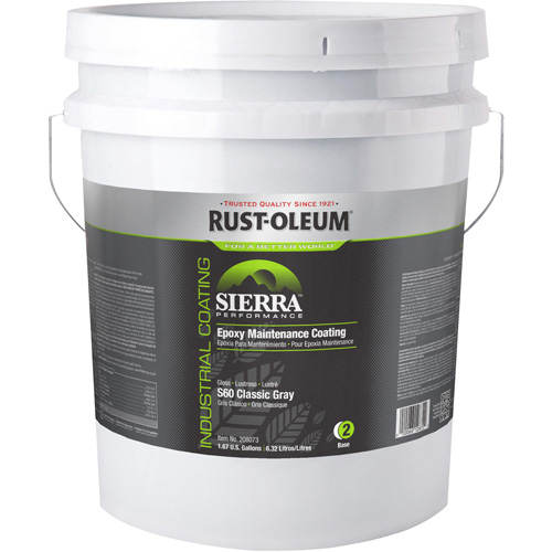 Sierra Performance S40 Floor Coating Base Component, 5 gal., Water-Based, High-Gloss, Grey Helyx Safety & Industrial Supplies