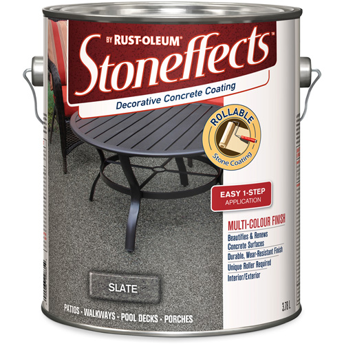 Stoneffects Decorative Concrete Coating, 3.4 L, Solvent-Based, Textured, Grey Helyx Safety & Industrial Supplies