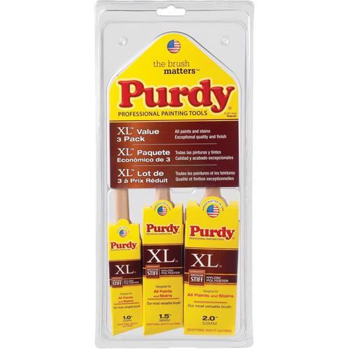 Assortiment de pinceaux XL, Poly/nylon, Manche Bois Helyx Safety & Industrial Supplies
