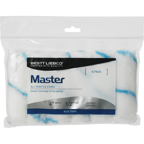 Master Blue Stripe Mini Roller Cover, 13 mm (1/2") Nap, 101.6 mm (4") L Helyx Safety & Industrial Supplies