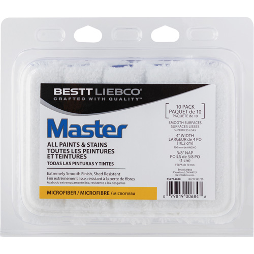 Couvre-rouleau en microfibre Master, Nap 10 mm (3/8"), 101,6 mm (4") l Helyx Safety & Industrial Supplies